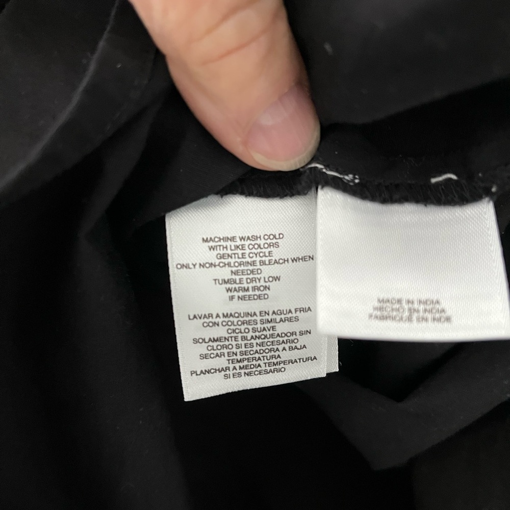 Anne Klein Black Embroidered Flutter Sleeve Top - Picture 7 of 9